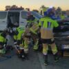 Un muerto y ocho heridos en un accidente en Lorca tras chocar frontalmente un coche y una furgoneta